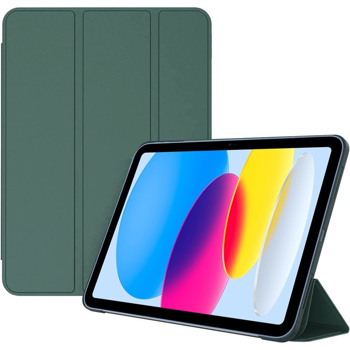 Husa tableta, XGSM, Compatibil cu Apple iPad 10.9" 2022 (a 10-a generatie), Verde padure