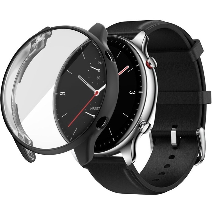 Etui 2w1 pentru Amazfit GTR 2, XGSM, protectie ecran, design elegant, negru