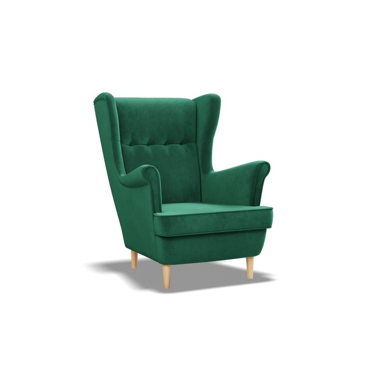 Mebligo fotel, 1 üléses, 2 karfa, zöld, 81x95cm