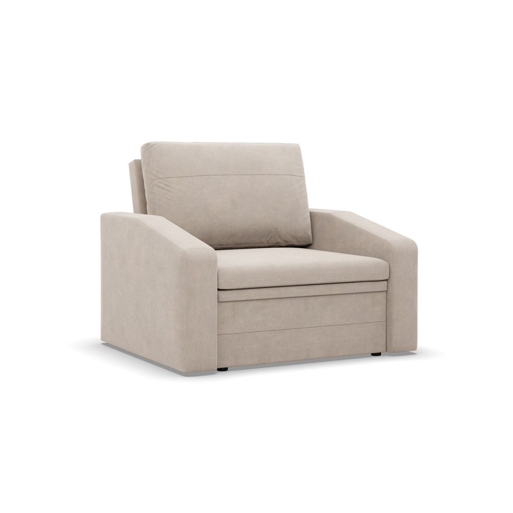 Mebligo fotel, 1 ülés, 2 karfa, bézs, 108x87 cm