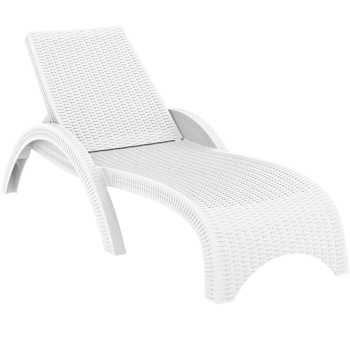 Sezlong ratan FUJI culoare alba 170x56cm Sezlong ratan FUJI culoare alba 170x56cm
