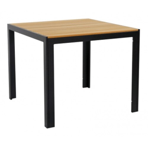 Masa patrata POLYWOOD NATURAL 90x90x74cm cadru aluminiu
