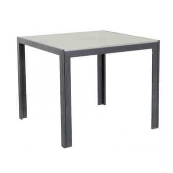 Masa patrata aluminiu si POLYWOOD GREY 90x90x74cm culoare gri Masa patrata aluminiu si POLYWOOD GREY 90x90x74cm culoare gri