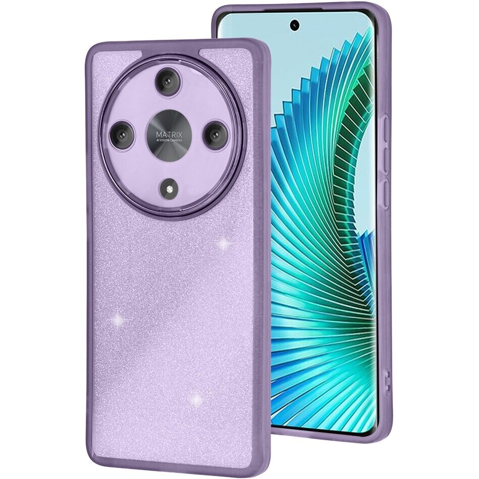 Etui telefon ERBORD pentru Honor Magic 6 Lite 5G, Glittery Powder, violet, 1 buc
