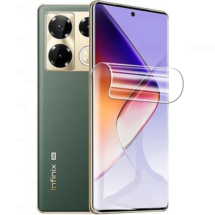Folie protectie pentru ecran pentru Infinix Note 40 Pro, ERBORD, transparent, usor de montat