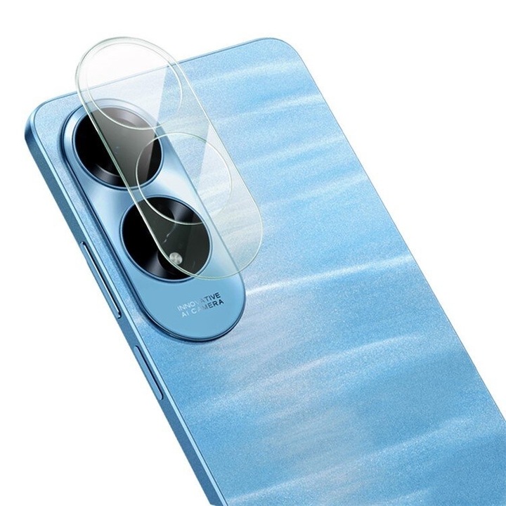 Sticla securizata pentru camera Oppo A60, transparenta, 9H, set instalare