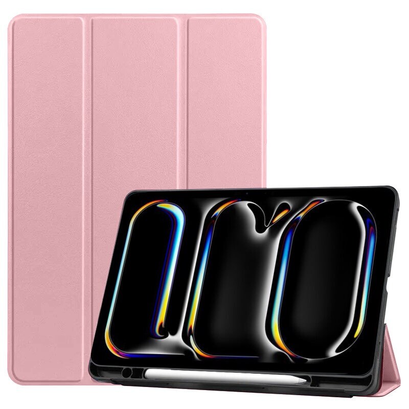Husa pentru iPad Pro 13" 2024 (a 7-a generatie), husa inteligenta cu spatiu pentru un stylus, XGSM, roz