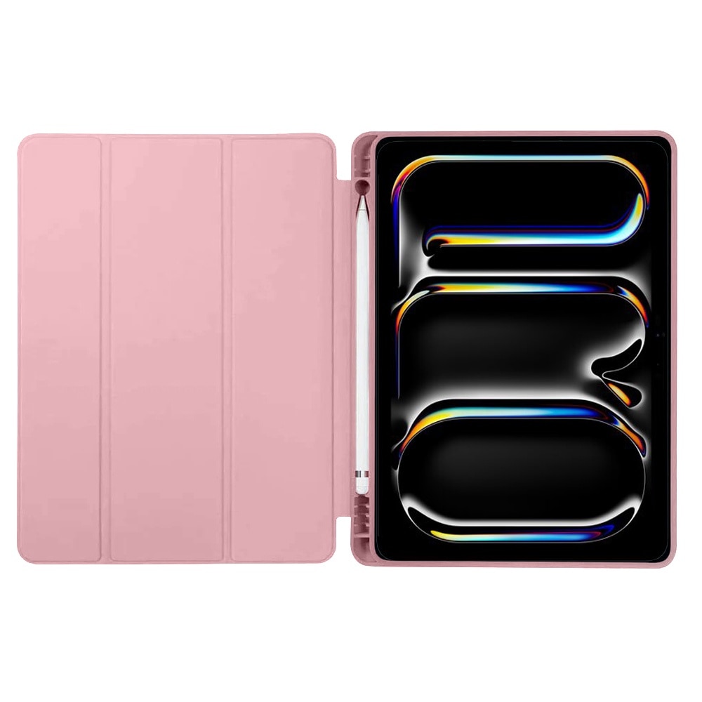 Husa pentru iPad Pro 13" 2024 (a 7-a generatie), husa inteligenta cu spatiu pentru un stylus, XGSM, roz