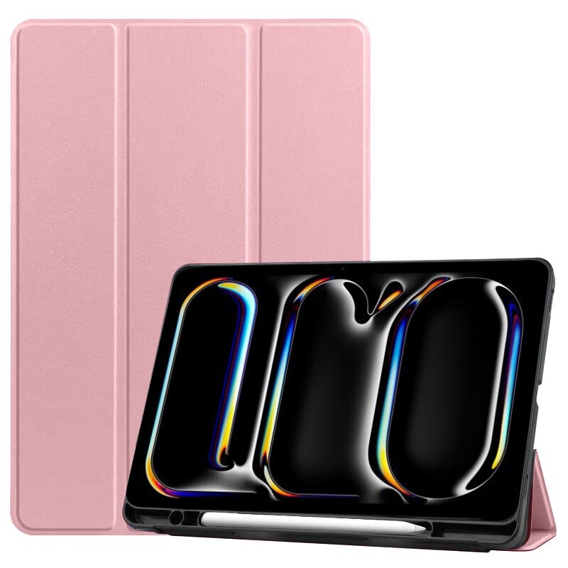 Husa pentru iPad Pro 13" 2024 (a 7-a generatie), husa inteligenta cu spatiu pentru un stylus, XGSM, roz