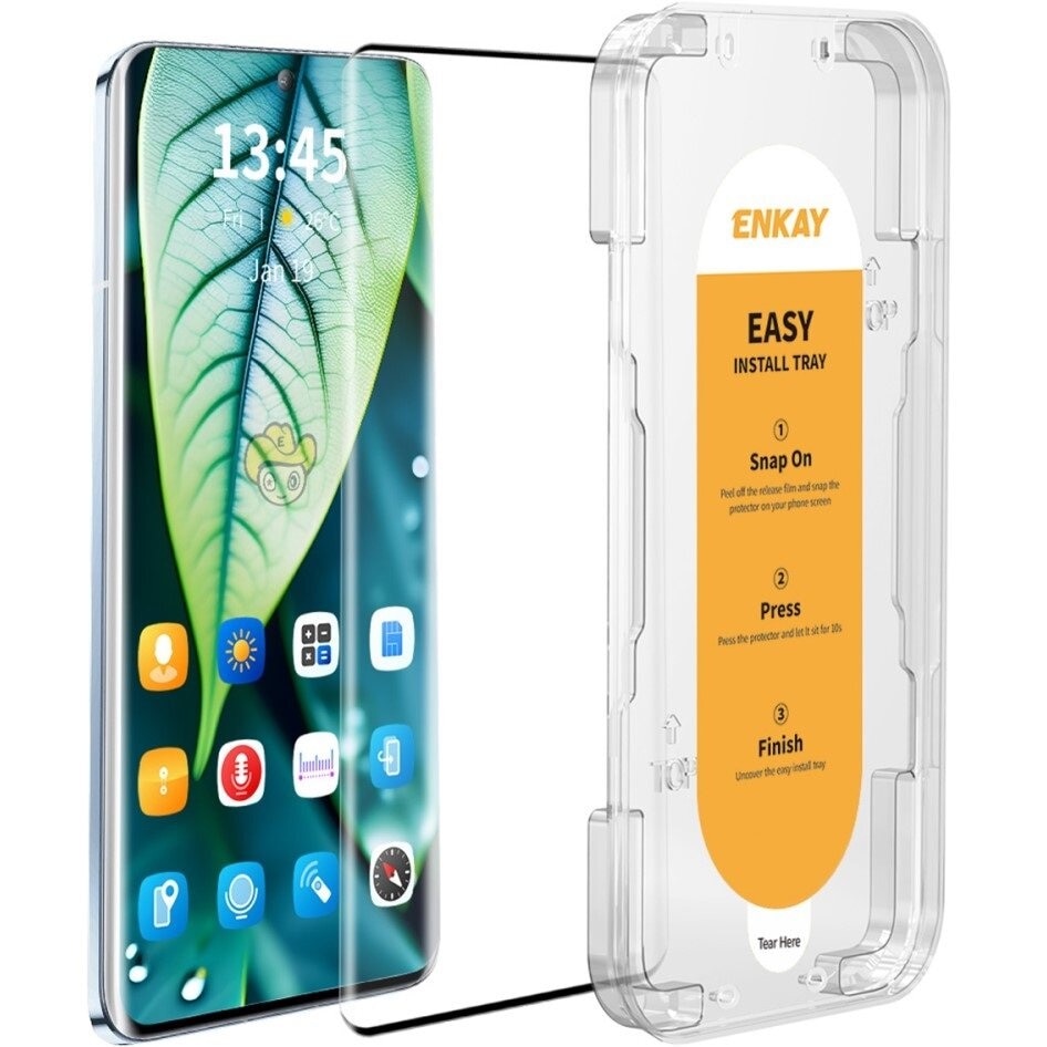 Folie protectie ecran pentru Honor Magic 6 Lite 5G, ENKAY, Sticla securizata, Negru/Transparent