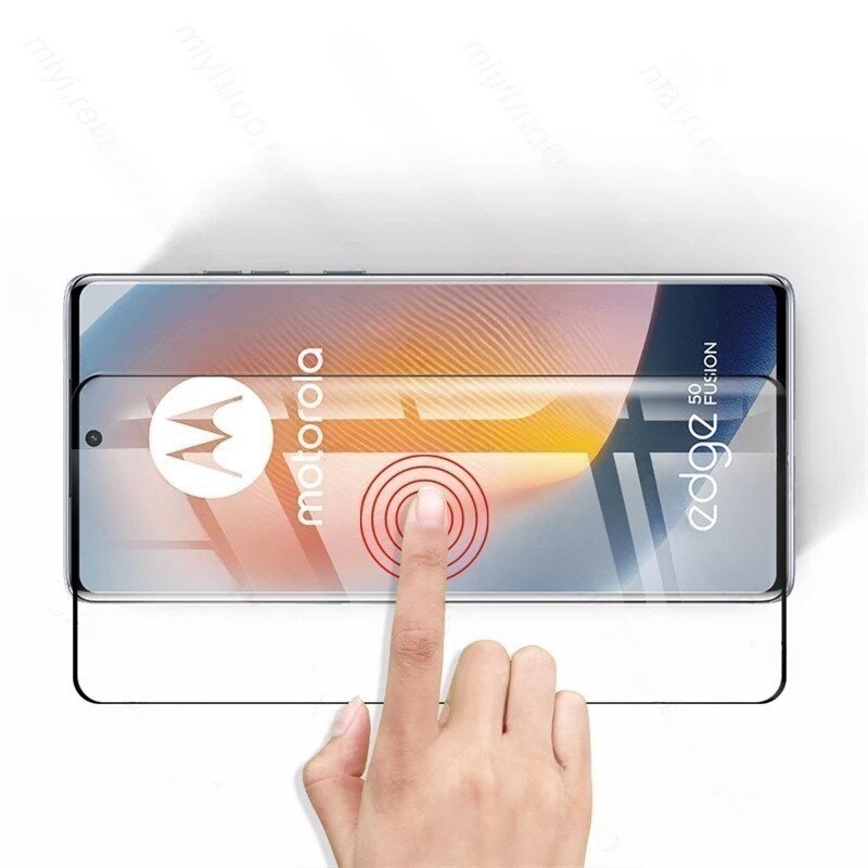 Sticla Temperata 3D pentru Motorola Edge 50 Fusion 5G, neagra, 0,3mm, 9H, set cu servetele de curatare