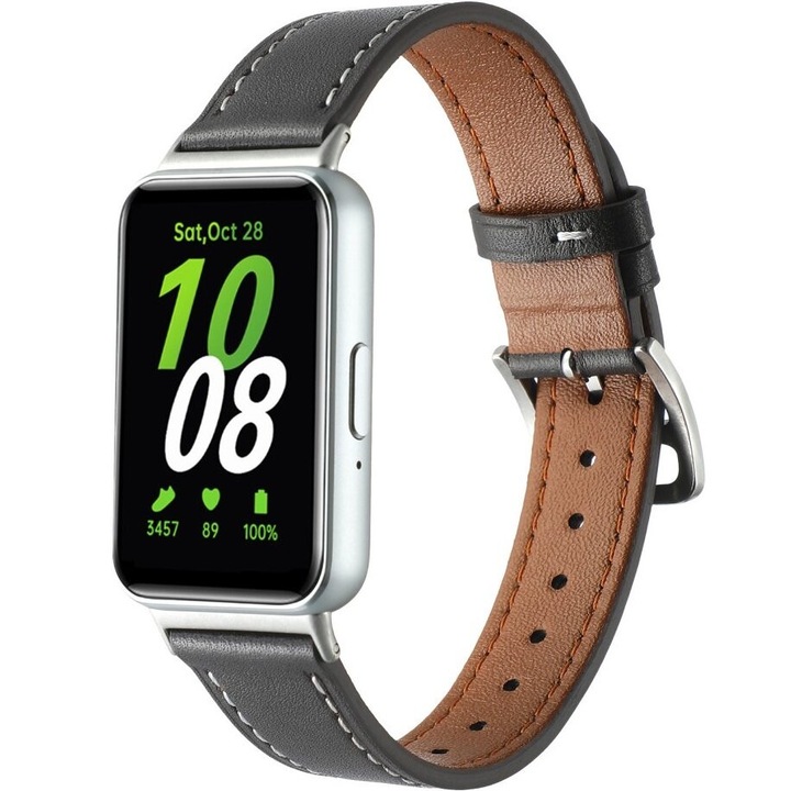 Curea din piele pentru Samsung Galaxy Fit 3, XGSM, negru