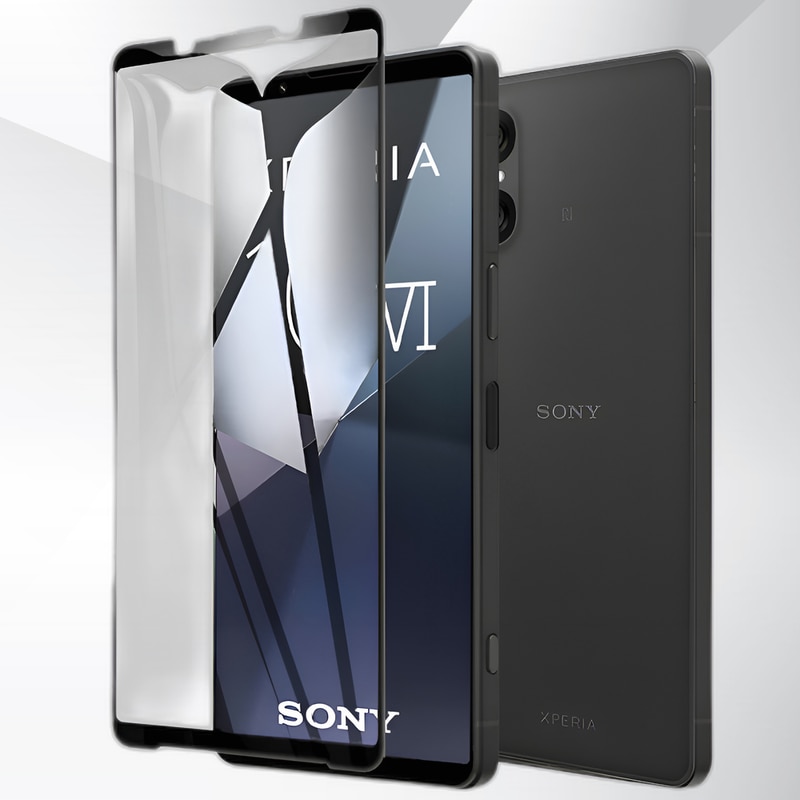 Folie de protectie, XGSM, Compatibil Sony Xperia 10 VI, Sticla securizata 3D, 0.3mm, 9H, Transparent/Negru