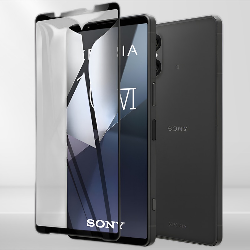 Folie de protectie, XGSM, Compatibil Sony Xperia 10 VI, Sticla securizata 3D, 0.3mm, 9H, Transparent/Negru