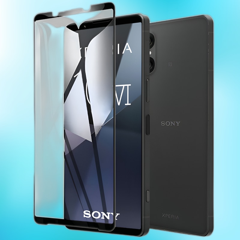 Folie de protectie, XGSM, Compatibil Sony Xperia 10 VI, Sticla securizata 3D, 0.3mm, 9H, Transparent/Negru