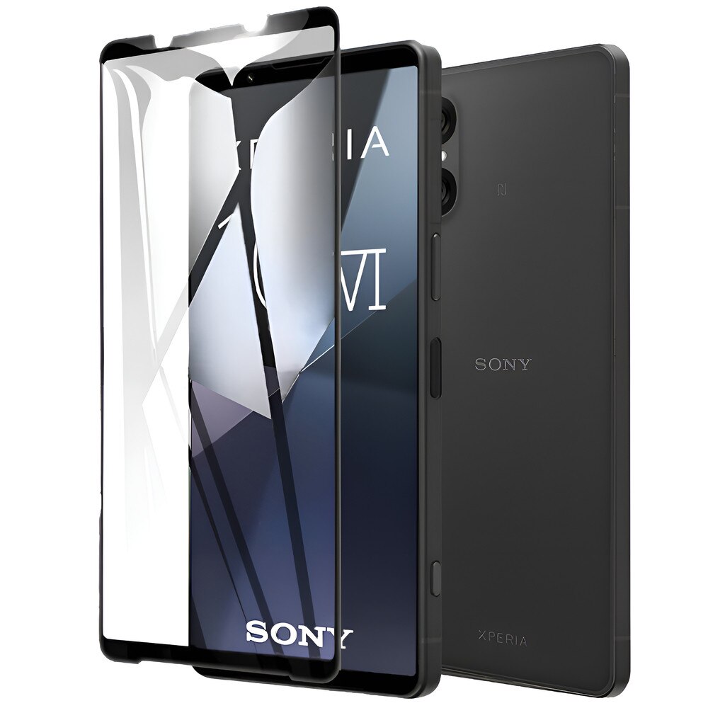 Folie de protectie, XGSM, Compatibil Sony Xperia 10 VI, Sticla securizata 3D, 0.3mm, 9H, Transparent/Negru
