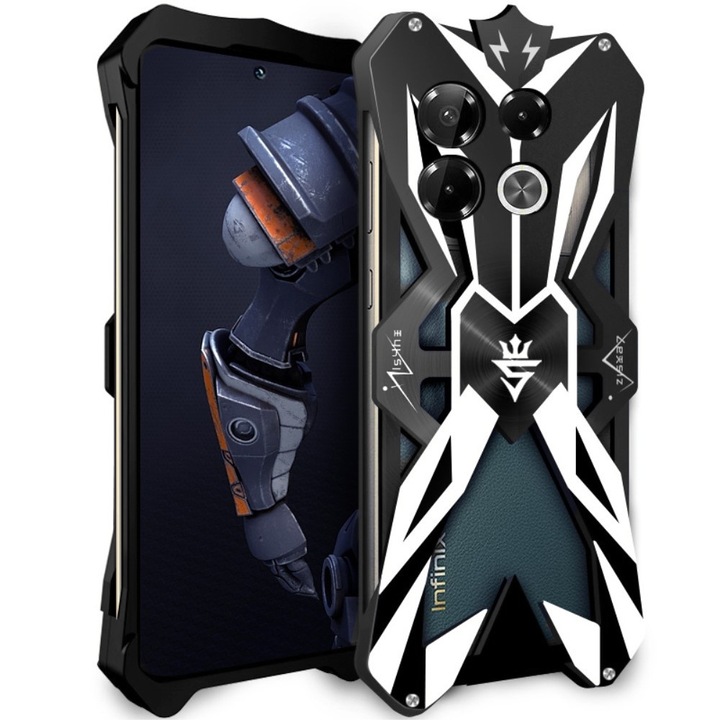 Husa de protectie pentru Infinix Note 40 Pro, Aluminiu, Negru