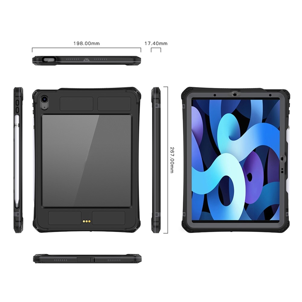 Husa impermeabila SHELLBOX IP68, pentru iPad Air 11 2024 (generatia a 6-a), negru