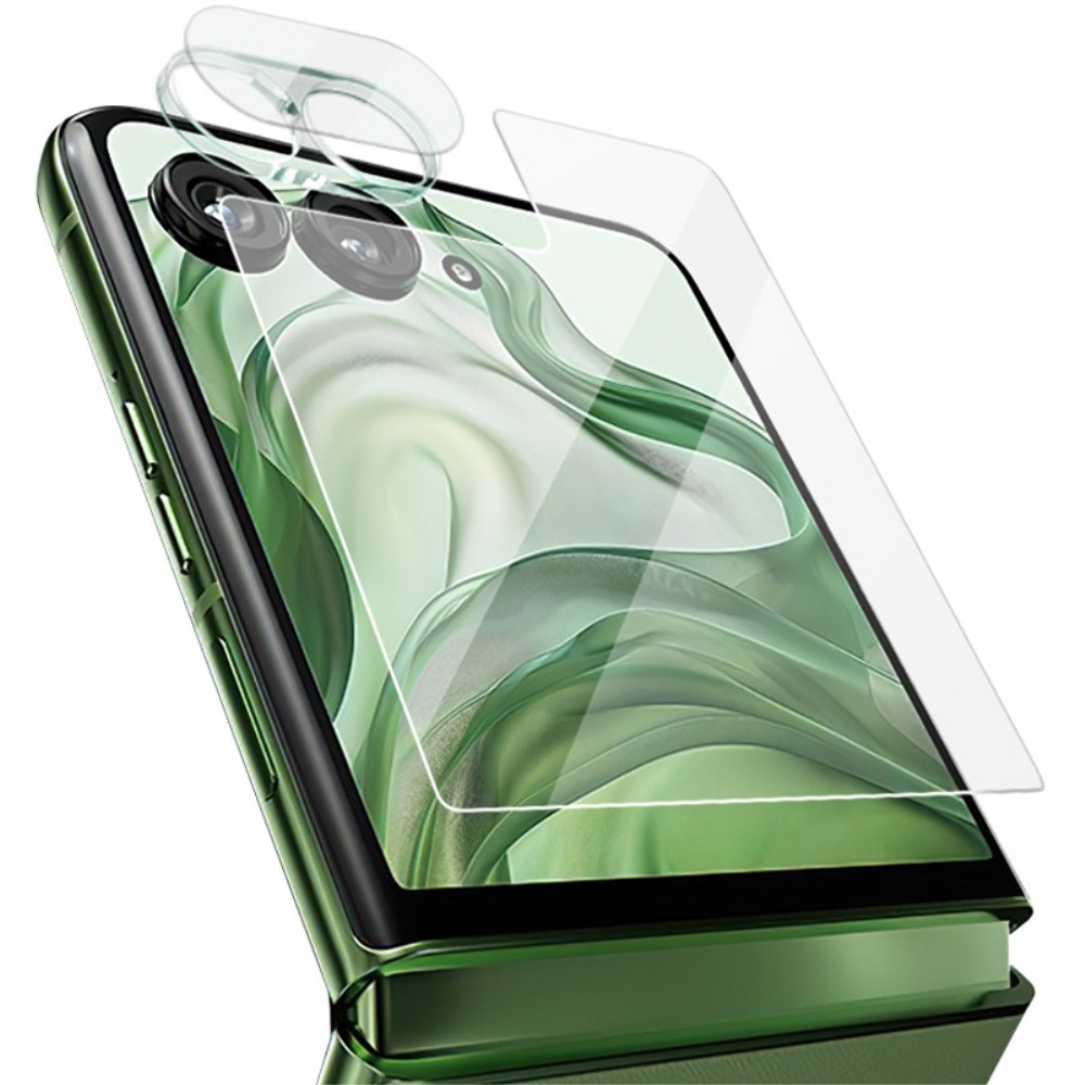 Set Folie protectie spate/camera foto pentru Motorola Razr 50 Ultra, IMAK, sticla, transparent, 9H