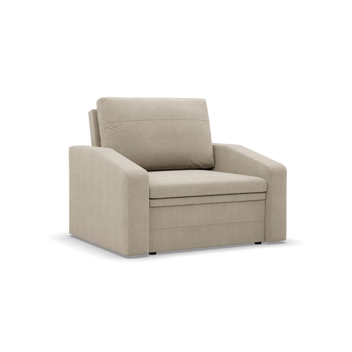 Mebligo fotel, 1 ülés, 2 karfa, világosbarna, 108x87 cm