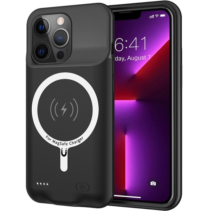 Husa cu baterie 7000mAh Xgsm MagSafe, pentru iPhone 13 Pro, TPU, rezistent la socuri
