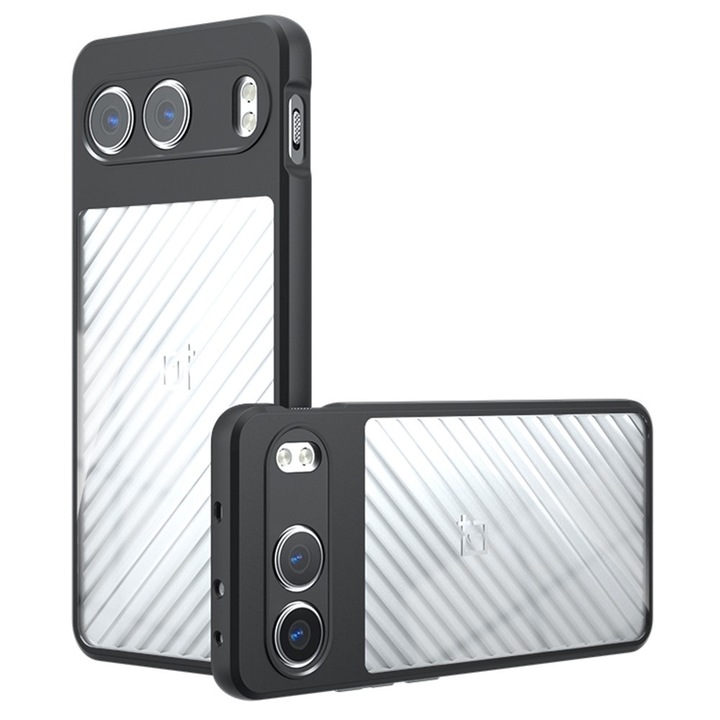 Husa telefon pentru OnePlus Nord 4, XGSM, policarbonat, transparent/negru