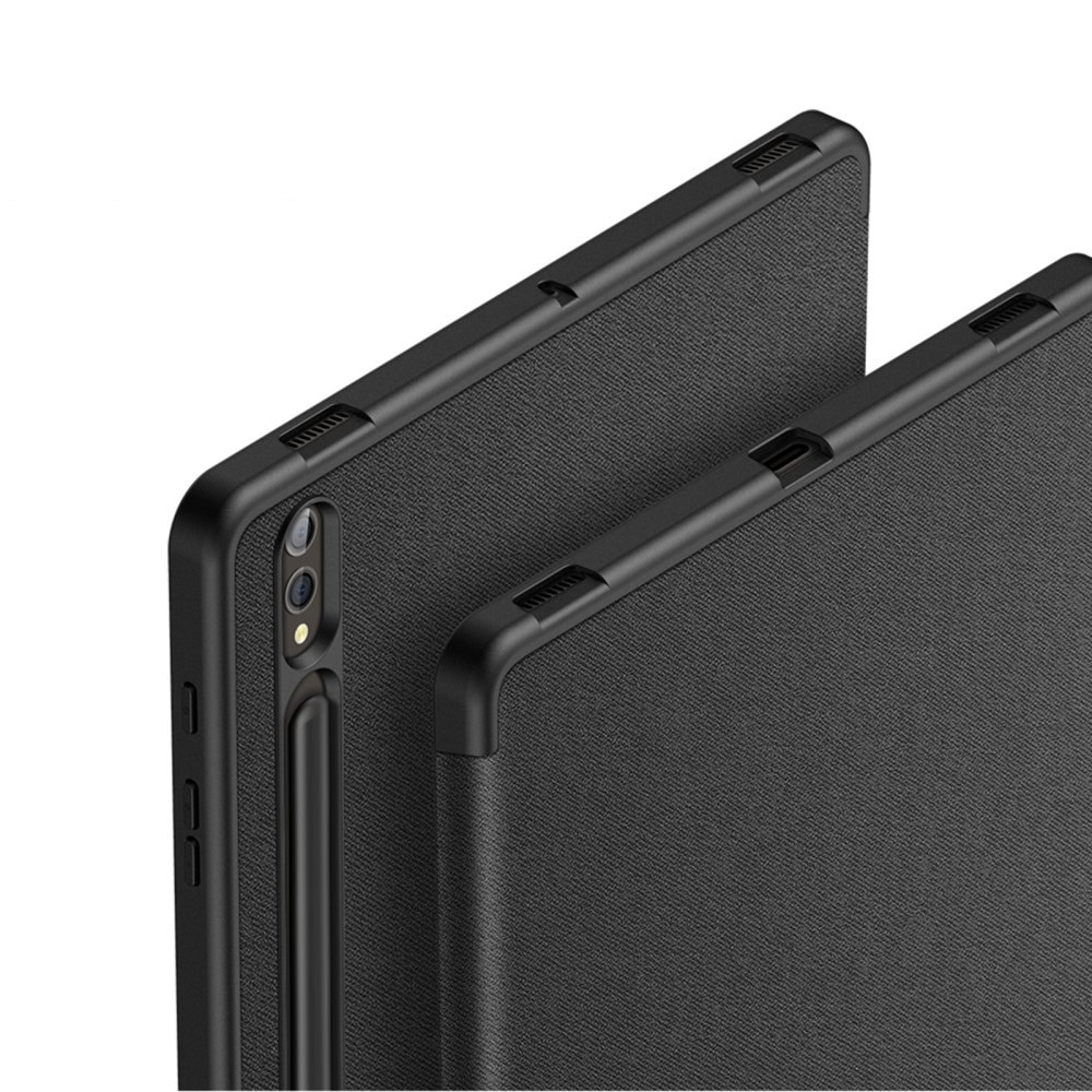 Husa pentru Samsung Galaxy Tab S10 Plus, Dux Ducis Domo, Piele ecologica, Negru