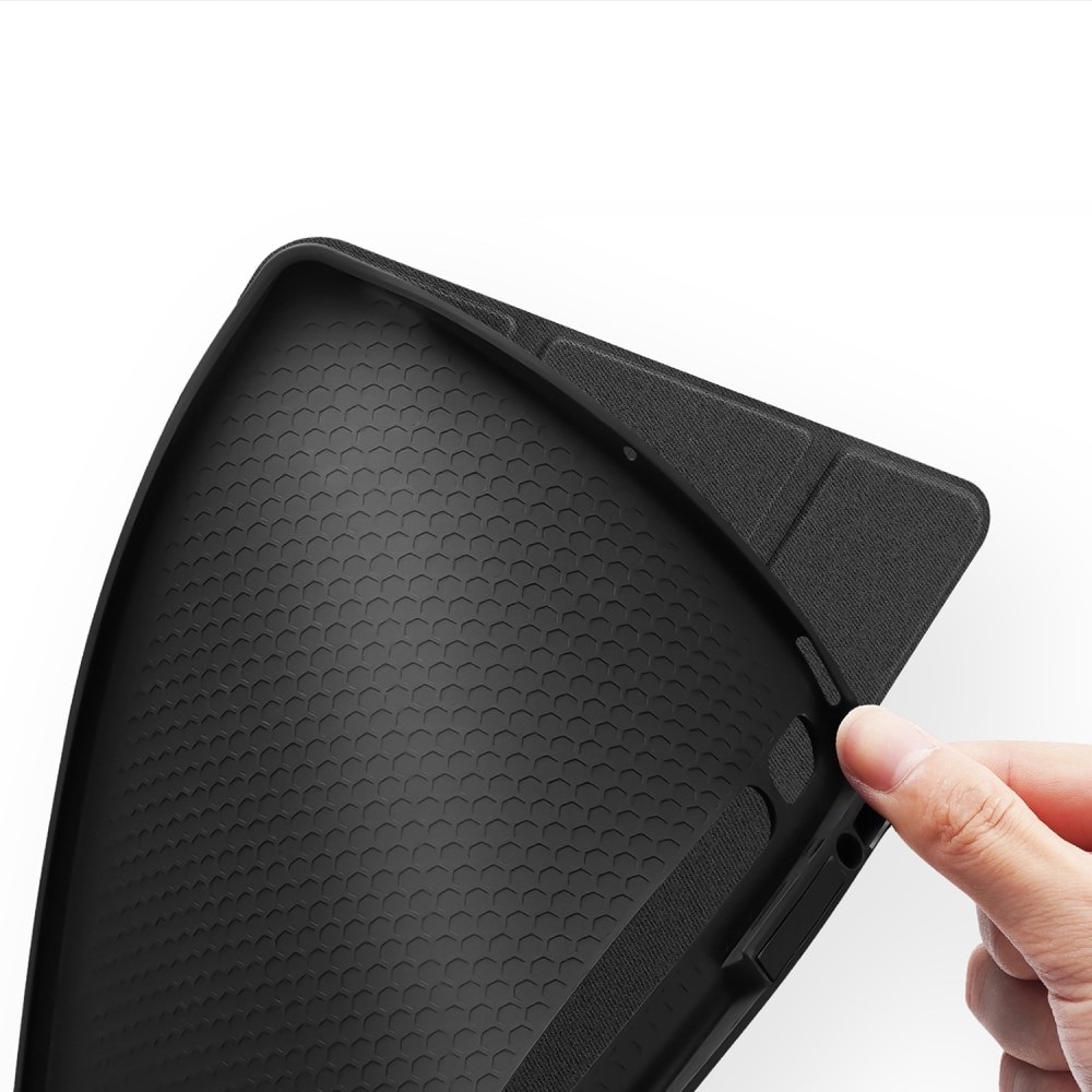 Husa pentru Samsung Galaxy Tab S10 Plus, Dux Ducis Domo, Piele ecologica, Negru