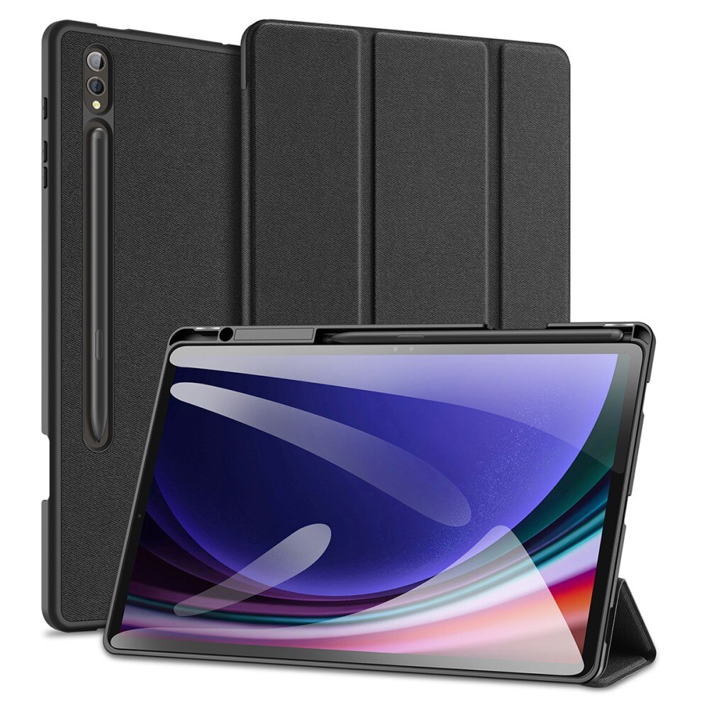 Husa pentru Samsung Galaxy Tab S10 Plus, Dux Ducis Domo, Piele ecologica, Negru