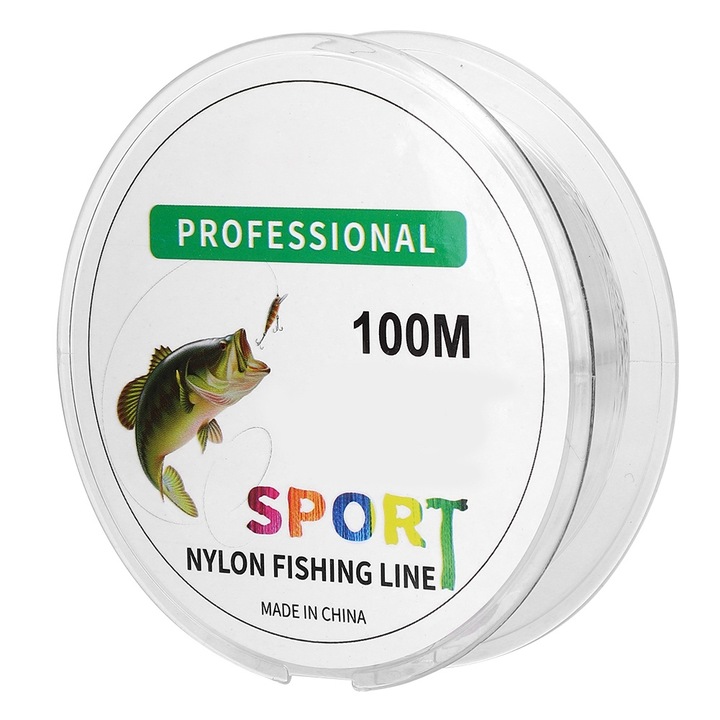 HENG JIA horgászzsinór, 100M 100% nylon, vízálló, fehér, 6.0