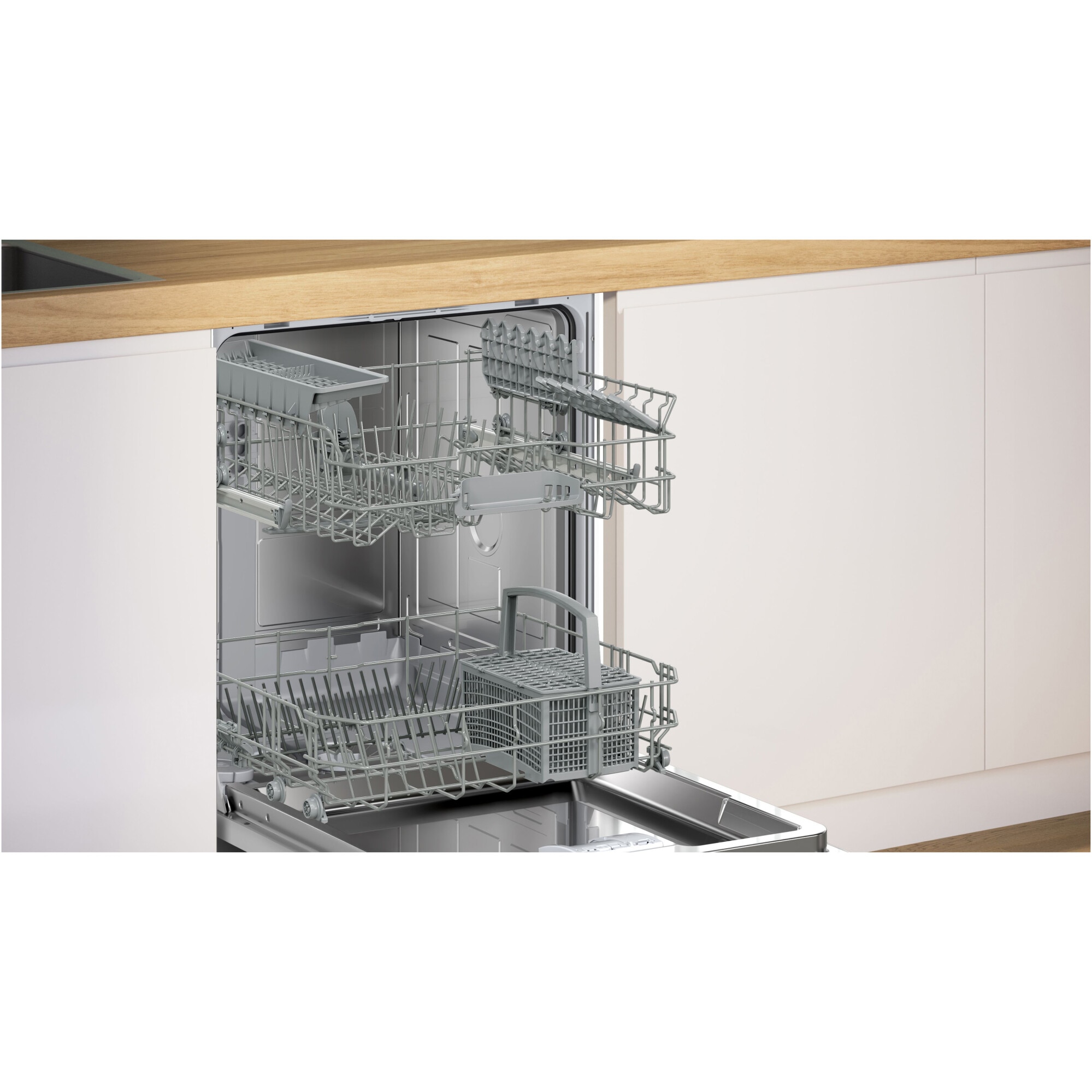 Masina de spalat vase incorporabila Bosch SMV2ITX09E, 13 seturi, 5 programe, ExtraDry, Functie silence, InfoLight, Tab-count, Home Connect, 60 cm, Clasa E