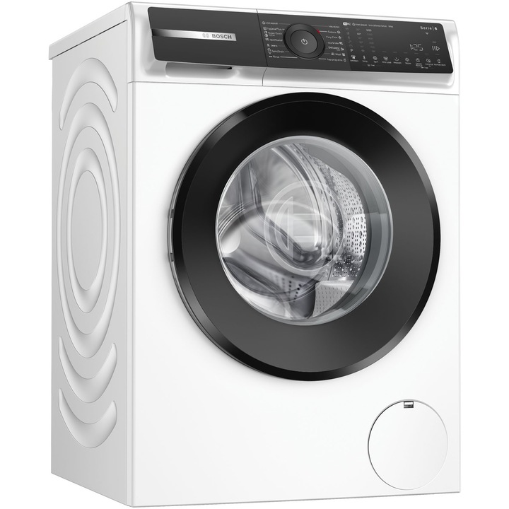 Masina de spalat rufe Bosch WGH24400BY, 9 kg, 1400 RPM, Touch control, EcoSilence Drive, Iron Assist, Home Connect, Added steam, Clasa A, 60 cm, Alb