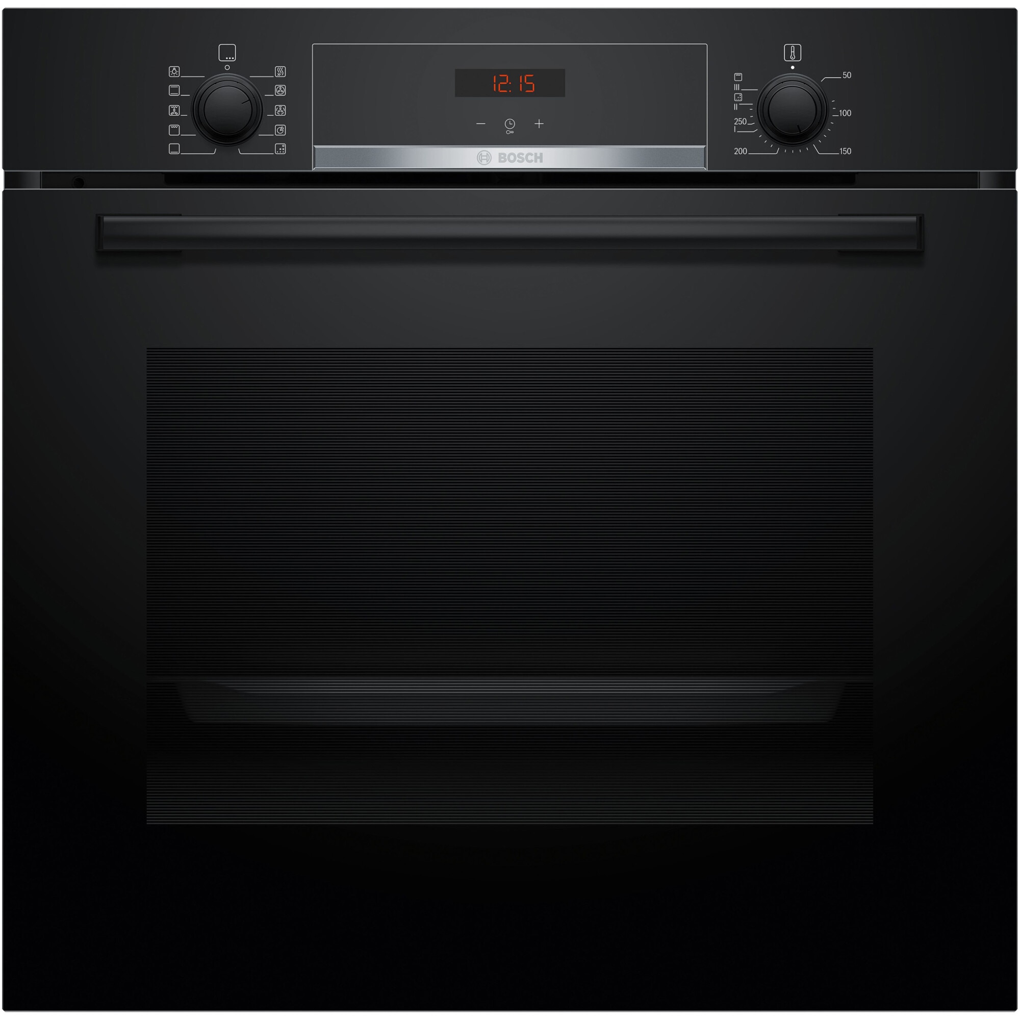 Cuptor incorporabil Bosch HBA554EB3, 71 L, Electric, Multifunctional, Grill, 7 functii, Suport telescopic, Autocuratare EcoClean + hidrolitica, Clasa A+, Negru
