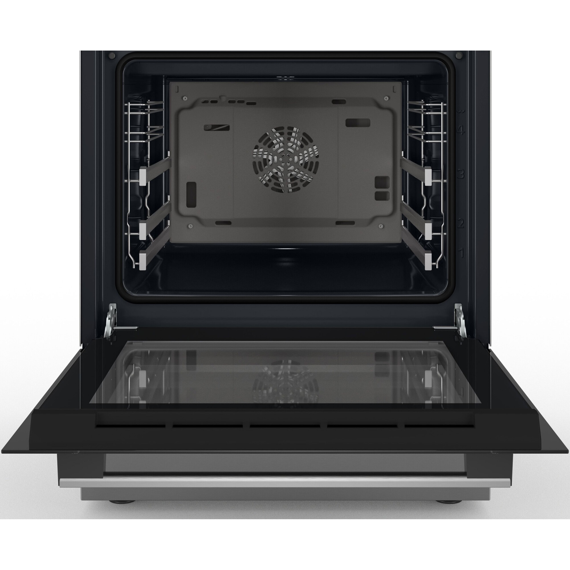 Aragaz Bosch HLS59D351, Electric, Plita inductie, 4 zone gatit , Control electronic, Cuptor electric, 66 L, Grill, Autocuratare EcolClean + hidrolitica, 3D Hotair, 2 suporti telescopici, sertar depozitare, Timer, 60 cm, Inox