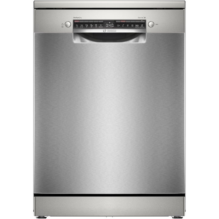 Съдомиялна Bosch SMS6ZCI10E, 14 комплекта, 6 програми, PerfectDry, Rackmatic System, Silence Pro, Tab-count, Home Connect, EcoSilence Drive, Клас B, 60 см, Anti-fingerprint неръждаема стомана