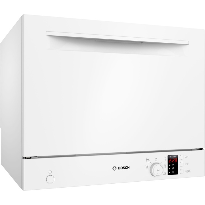 Съдомиялна Bosch SKS2ITW00E, 6 комплекта, 6 програми, ExtraDry, EcoSilence Drive, Клас E, 45 см, Бял