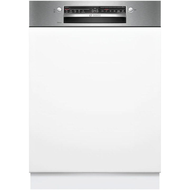 Masina de spalat vase partial incorporabila Bosch SMI2ITS09E, 13 seturi, 5 programe, ExtraDry, Tab-count, Silence on demand, Home Connect, EcoSilence Drive, 60 cm, Clasa E