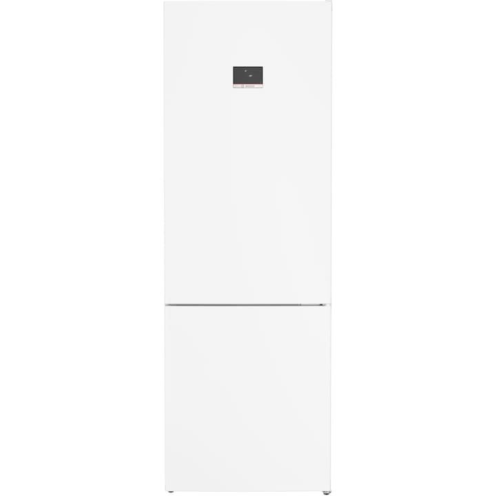 Combina frigorifica Bosch KGN497WDF, 440 L, NoFrost, VitaFresh, Touch control, Raft sticle, PerfectFit, Clasa D, H 203 cm, Alb