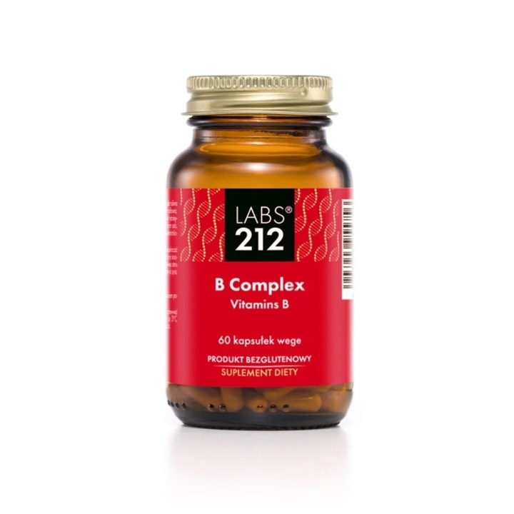 Supliment alimentar B Complex, Labs212, 60 capsule, vitamine B, formula inovatoare
