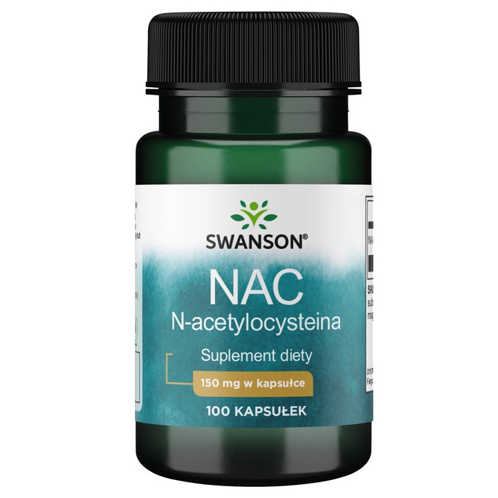 Étrend-kiegészítő, Swanson, N-acetilcisztein 150mg, 100 kapszula, antioxidáns, légzőszervi támogatás