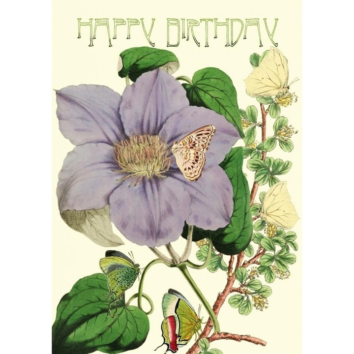 Karnet B6 brokat cu coperta Urodziny Powojnik, Madame Treacle, 177x130x2 mm