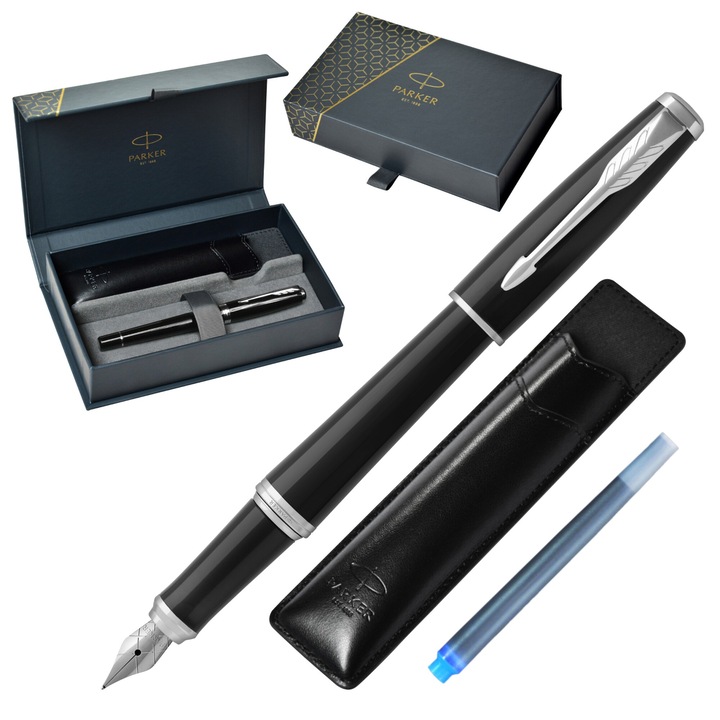 Pix stilou Parker Urban Cab Black, metal, cu etui, set complet