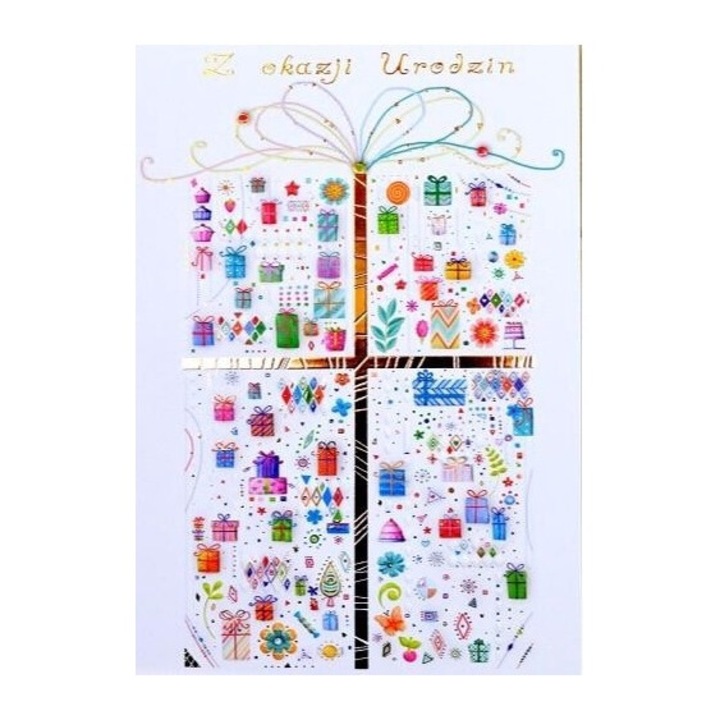 Felicitare Urodziny TS23, Trend, cu envelopa, folie, 5907780130376