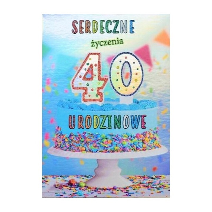 Felicitare Urodziny 40, Trend, cu coperta, 5905279717114