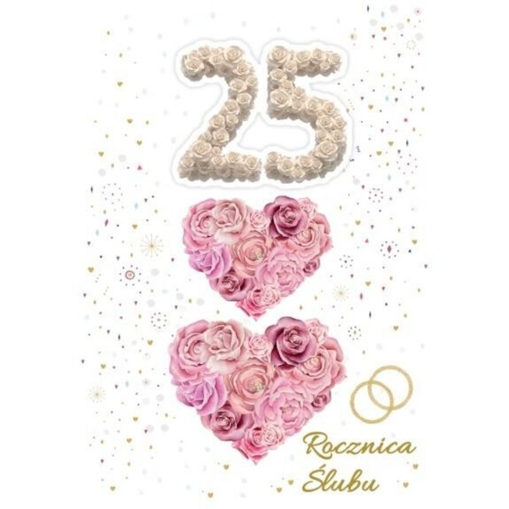 Felicitare aniversare casatorie TG09, Trend, 122x185mm, cu plic