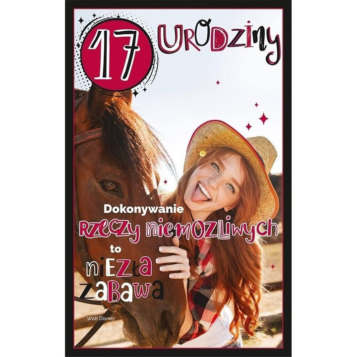 Felicitare Urodziny 17 U103, AbCard, 212x141mm, coperta din folie, 2022