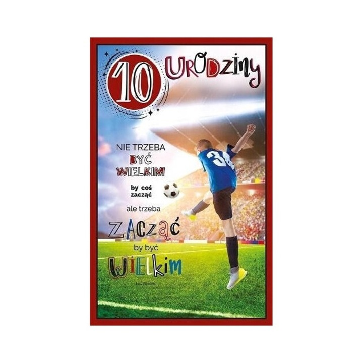 Felicitare Urodziny 10 U88, AbCard, 212x141mm, coperta din folie, 2022