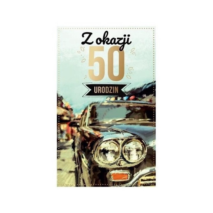 Felicitare Urodziny 50, AbCard, 138x210mm, coperta folie, 2022