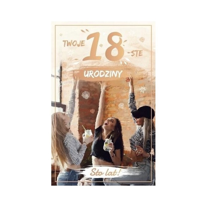 Felicitare Urodziny 18 P18, AbCard, 211x139mm, coperta din folie, 2022