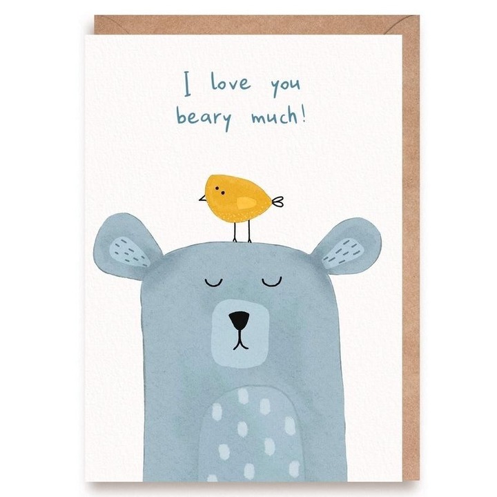 Felicitare Valentine's Day I love you beary much, Cardie, 10,5x14,8cm